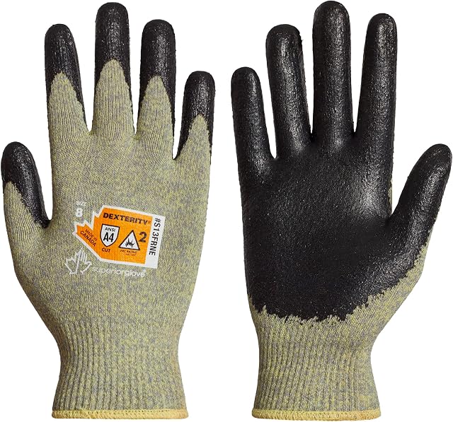 Superior Glove Flame Resistant Arc Flash Glove with Neoprene Palm - Anti-Static Dexterity S13FRNE