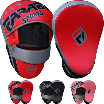 Farabi Curved Focus Mitts - Boxing Mitts for MMA, Sparring Training, Target Punching Mitts and Pads
