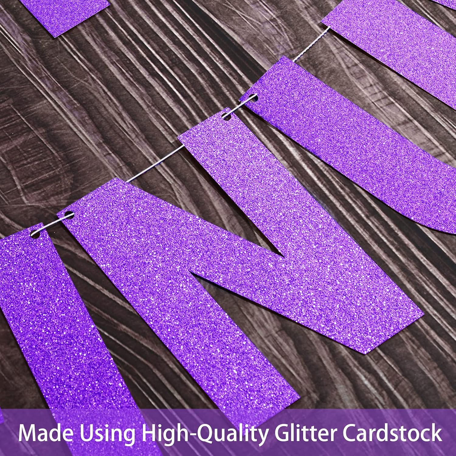 TaoBary 112 Pcs DIY Banner Letters Kit with Numbers,Purple