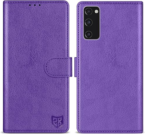 ZZXX Funda tipo cartera para Samsung Galaxy S20 FE con bloqueo RFID, ranura para tarjetas, función atril, cierre magnético, funda protectora de