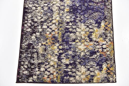 Miniatura 10 de Unique Loom Vita Collection - Alfombra tradicional saturada de medallones florales saturados sobre teñidos, 2 pies 7 pulgadas x 10 pies, azul