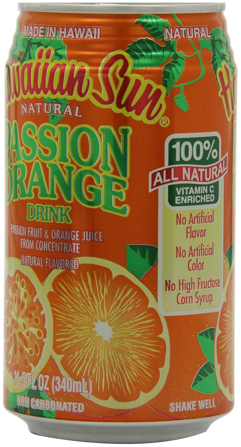 Hawaiian Sun Juice, Orange Passion, 11.5 Fl Oz (Pack of 24)