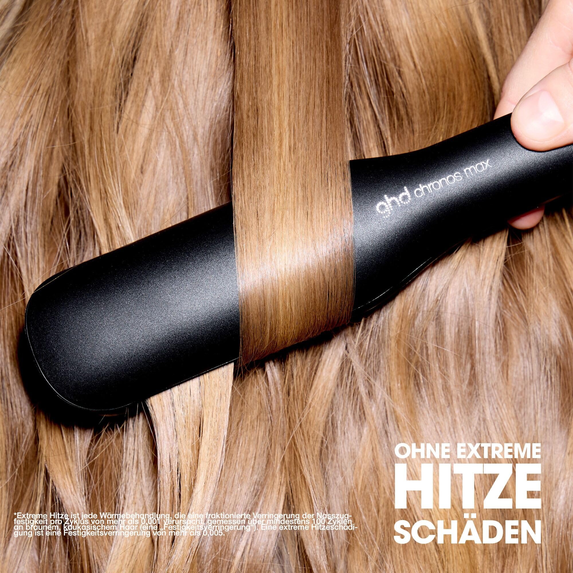 ghd chronos max breites Glätteisen: Ideal für dickes, langes und lockiges Haar, smarter Haarglätter mit 43mm Platten für glatte sleek Looks und Wellen, Anti Frizz Finish, ohne extreme Hitzeschäden