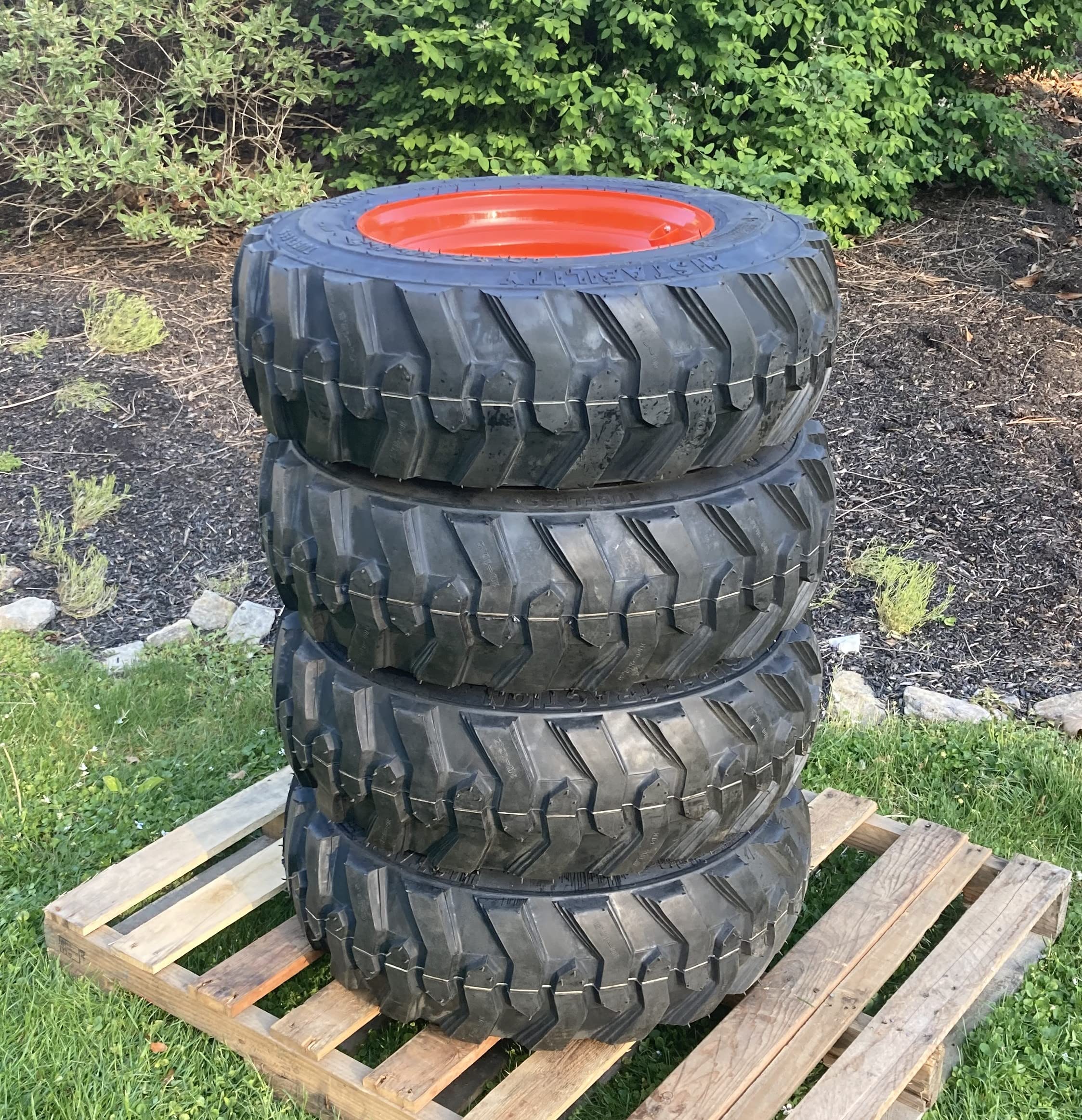 Amazon.com: Set of 4-10-16.5 Forerunner SKS-1 Skid Steer Tires on
