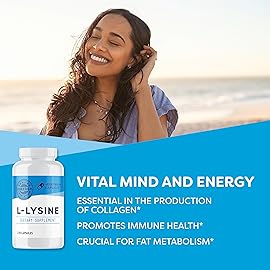 Vimergy L-Lysine - Promotes Healthy Skin, Hair & Nails* - Supports Healthy Metabolism* - Vegan, Non-GMO & Gluten-Free - 270 Capsules