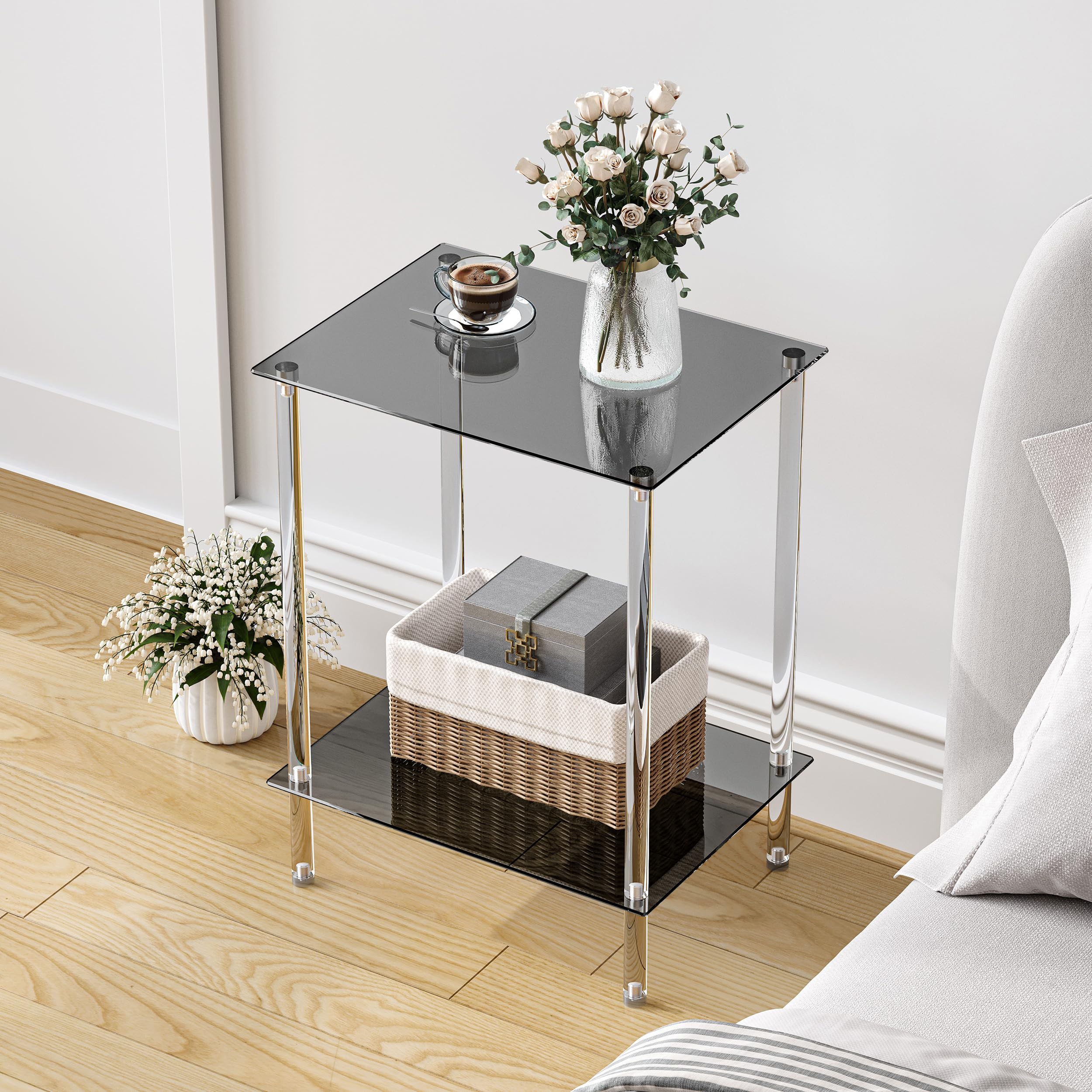 Mesa de centro cuadrada para estancias pequeñas que necesitan luminosidad
