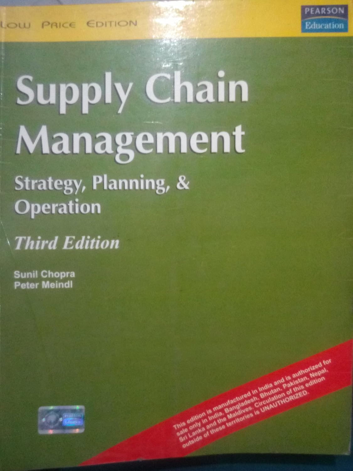 Supply Chain Management: Strategy, Planning & Operation: Chopra and ...
