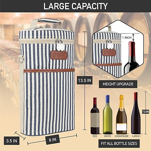 Miniatura 12 de Bolsa para transportar botellas de vino de 2 y 3 botellas. negro