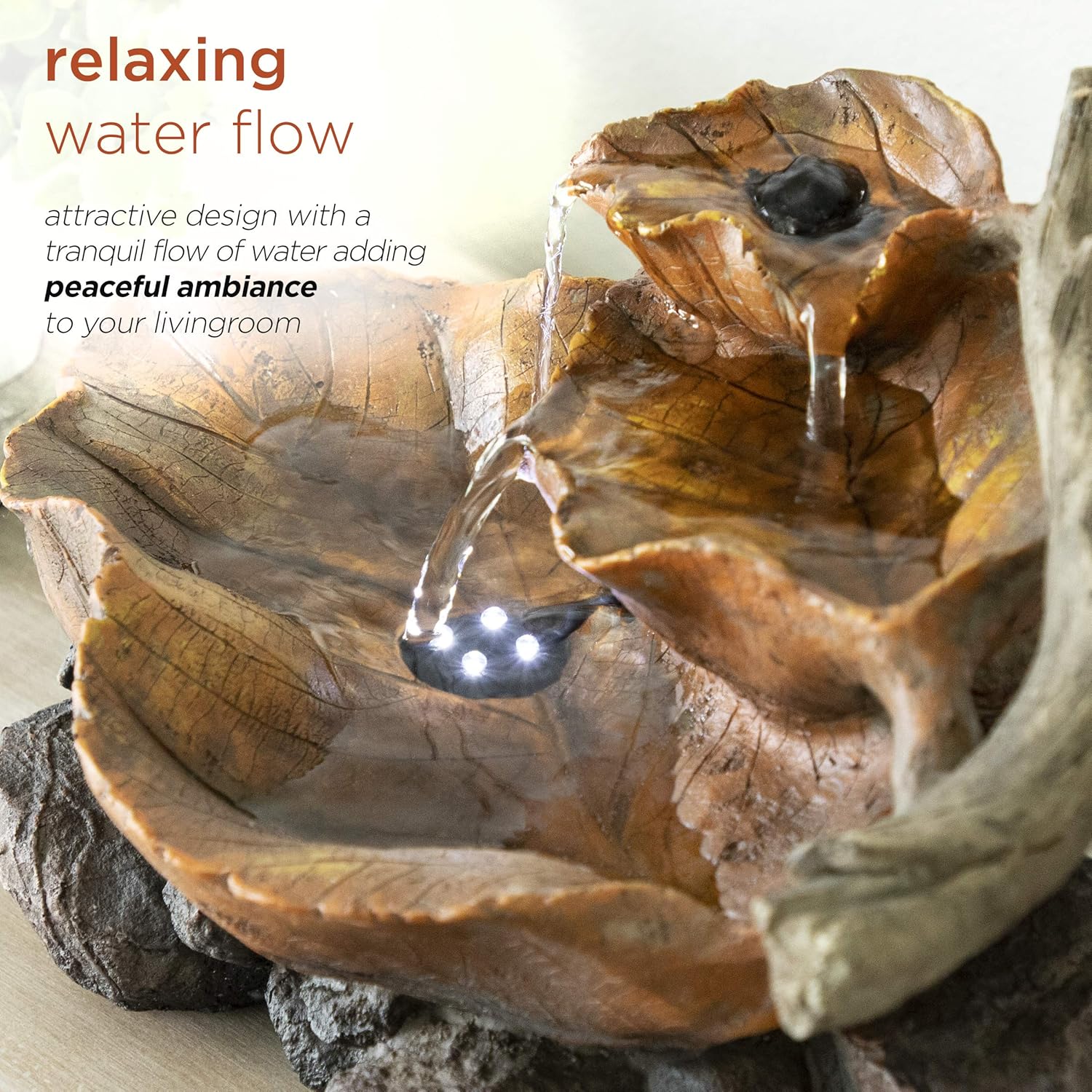 Alpine Corporation WIN622 Tabletop Fountain, Brown : Home & Kitchen