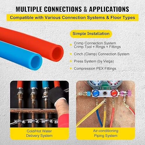 Miniatura 7 de OrangeA Tubo de PEX de 12pulgada Tubo de agua potable 1003001000pies Bobina de tubo PEX-B Tuberías con Barrera sin oxígeno para fontanería caliente