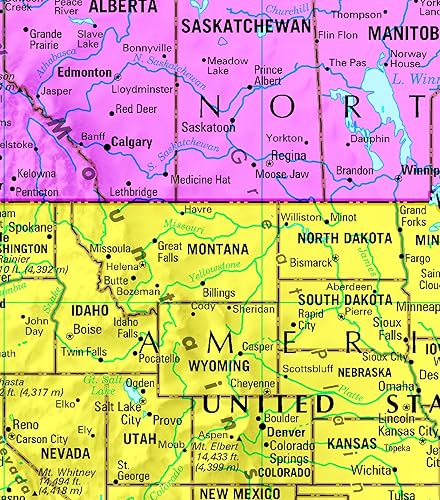 Miniatura 3 de Póster Mapa Mundo pared 36"x24" (desplegadas) Papel  2017