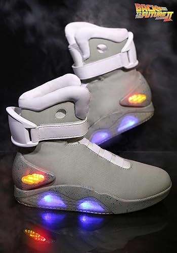 Miniatura 2 de Fun Costumes Zapatos para adultos Light Up Back to the Future 2 II con carga y correas ajustables, con licencia oficial