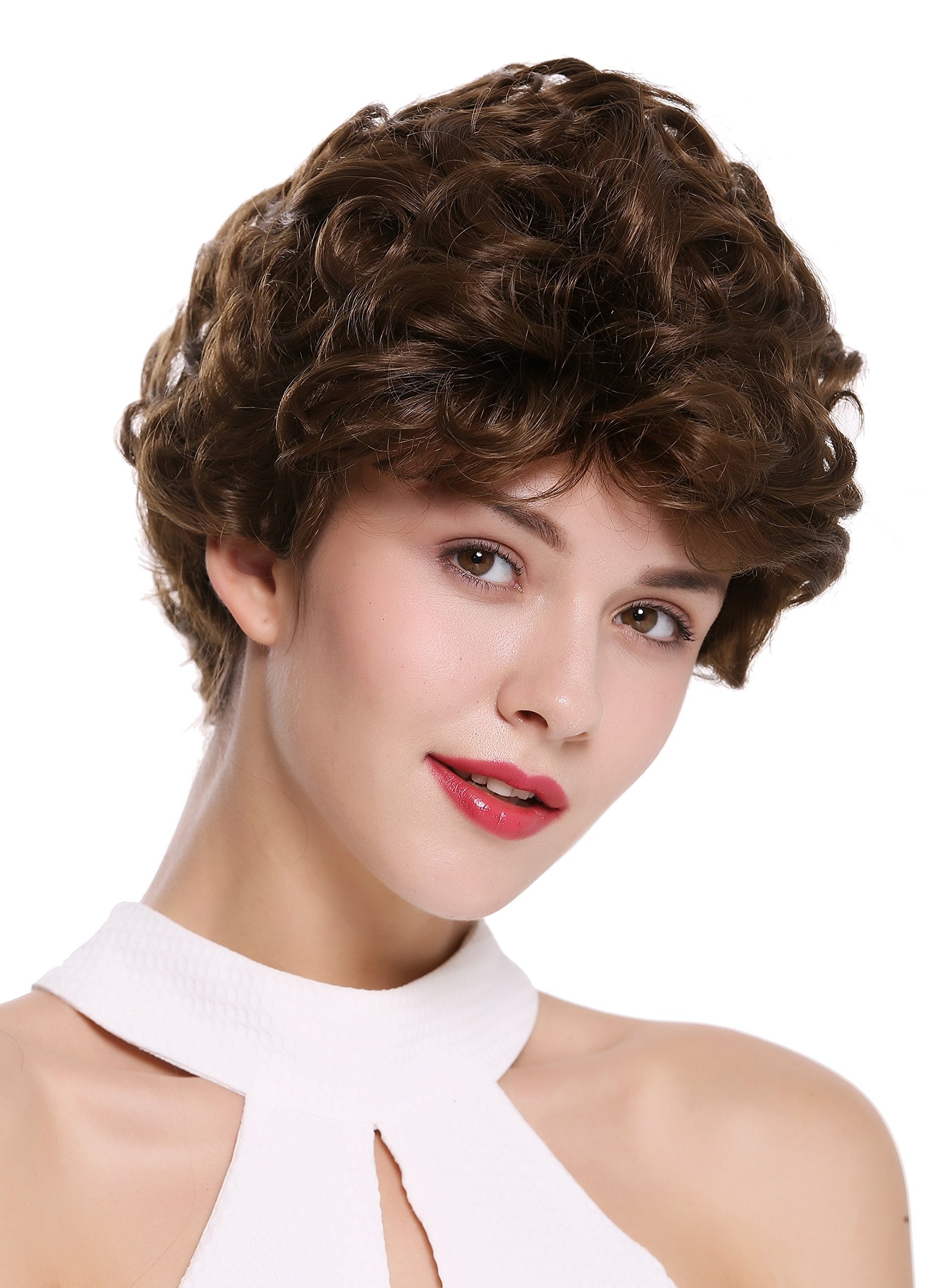 WIG ME UP - DW-2740-10 Lady Quality Wig short curled curls medium brown brunette, Medium golden brown (10), Length: approx. 25 cm - Image 2