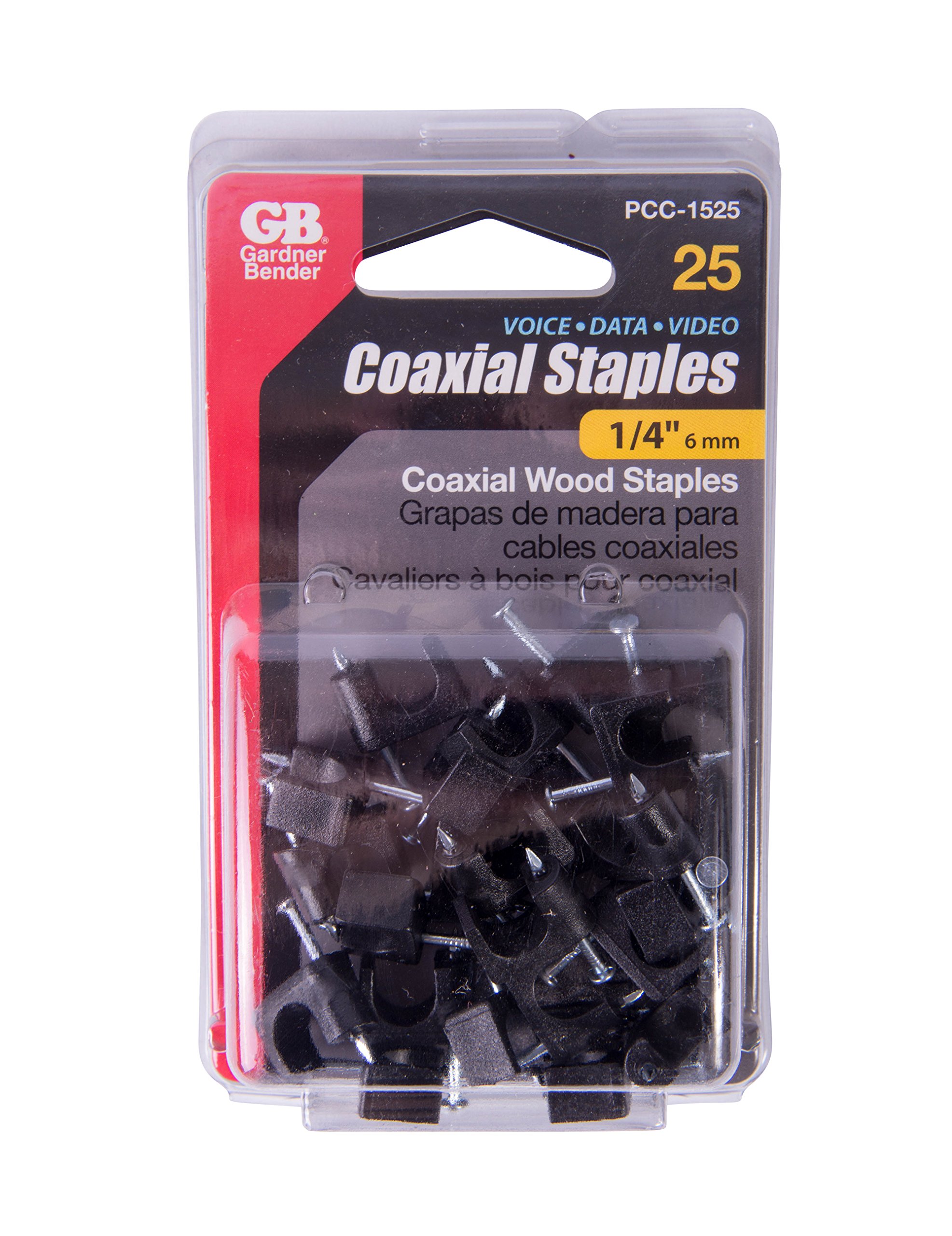 Single-Nail Staples, Black, 25-Ct. -PCC-1525