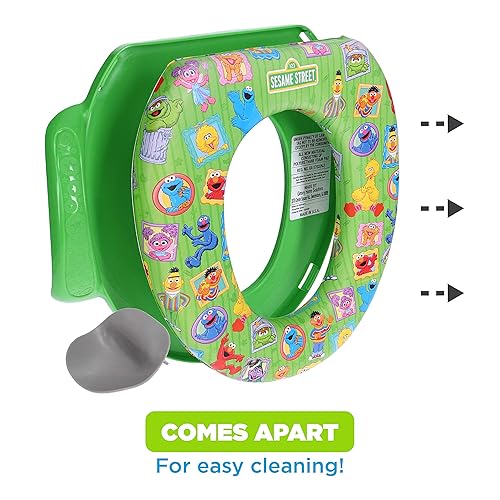 Miniatura 3 de Sesame Street "Framed Friends" - Asiento suave para ir al baño y asiento de entrenamiento para ir al baño, cojín suave, entrenamiento para ir al