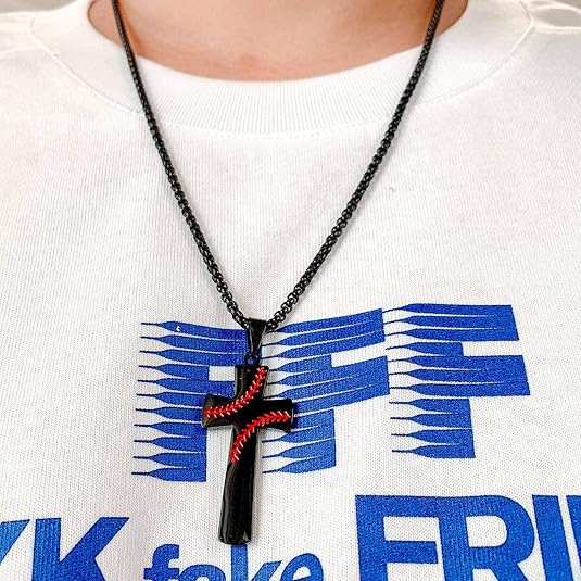 Croce personalizzata Versetto biblico Collana da uomo con