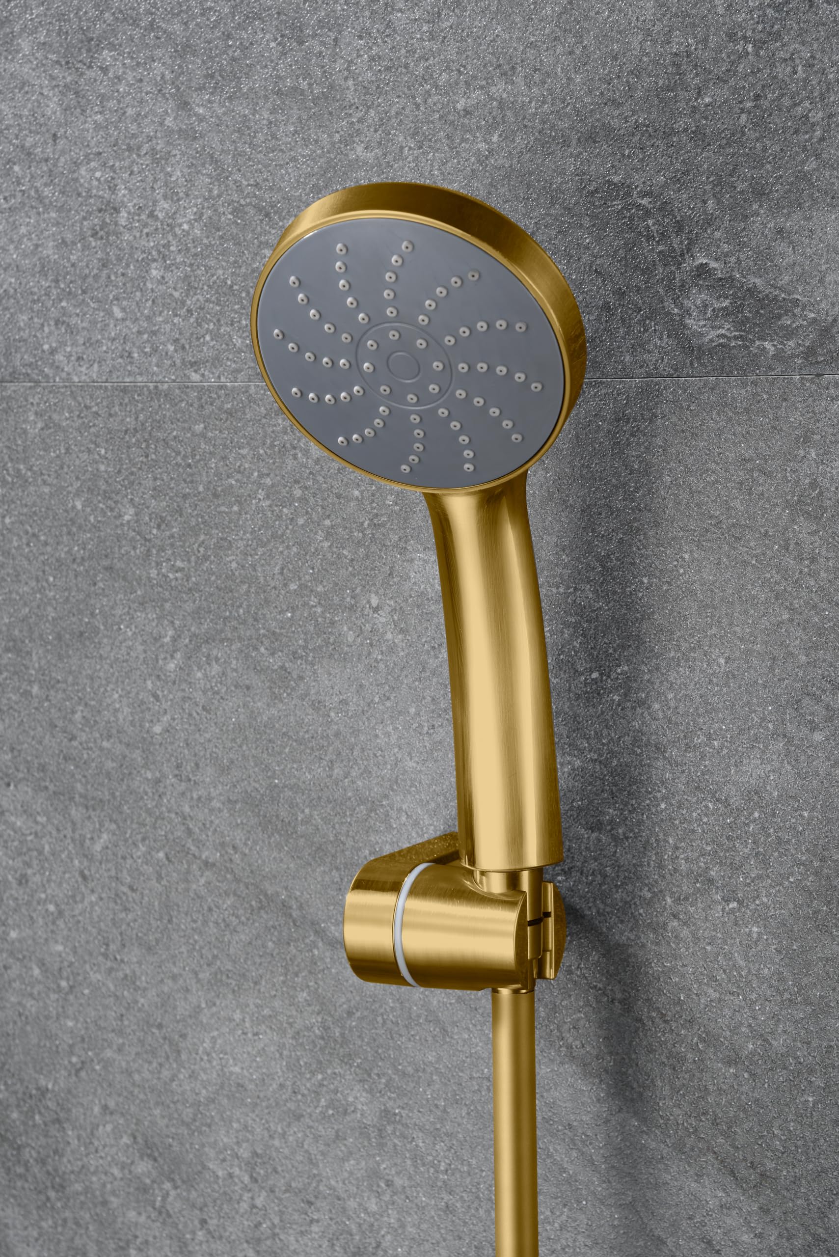 MICE- Grifería monomando de bañera y ducha hecha de latón - Juego de Grifo y Alcachofa para Bañera,Mezclador Monomando para Bañera con Ducha de Mano Oro Cepillado BDR001-4OC