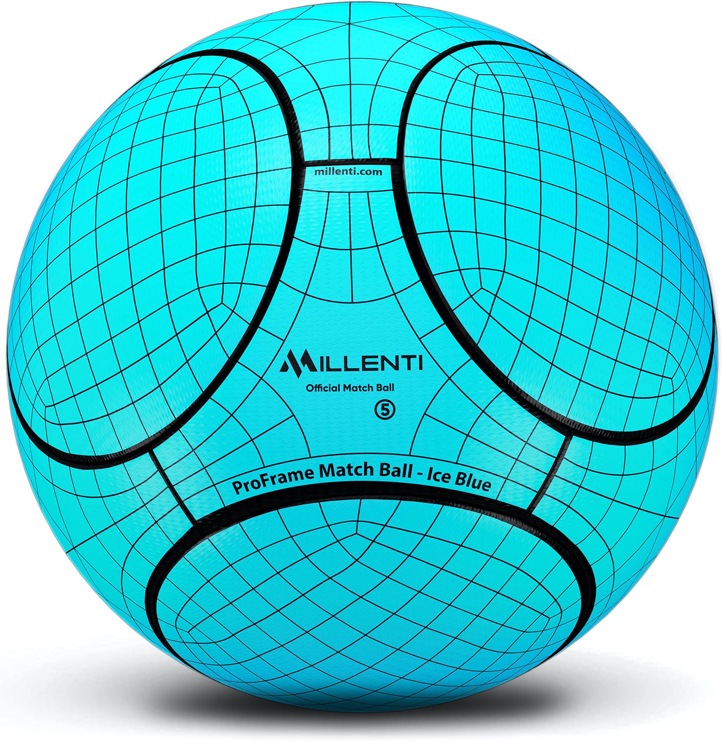 Millenti Soccer Ball ProFrame MatchBall Size 5 - Thermal Fused, Blue Black