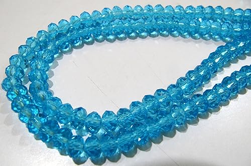 Miniatura 3 de Cuentas de topacio azul cielo de calidad AAAcuentas de cristal facetadas de 0.236 in  100 cuentas aproximadamente por hebracuentas de cuarzo azul