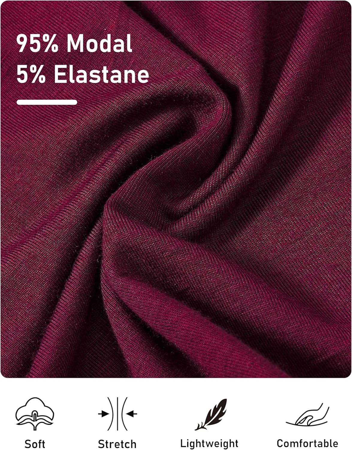 JINSHI Womens Pajama Shorts Soft Comfortable Lightweight Elastic Drawstring Modal Pajama Bottoms Lounge Shorts with Pockets - Image 6