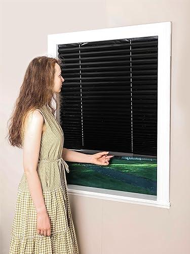 Miniatura 2 de Easy Up  Down - Persianas plisadas 100  opacas para ventana persianas temporales 36 x 64 pulgadas se adapta a ancho de ventana de 18 a 36 pulgadas