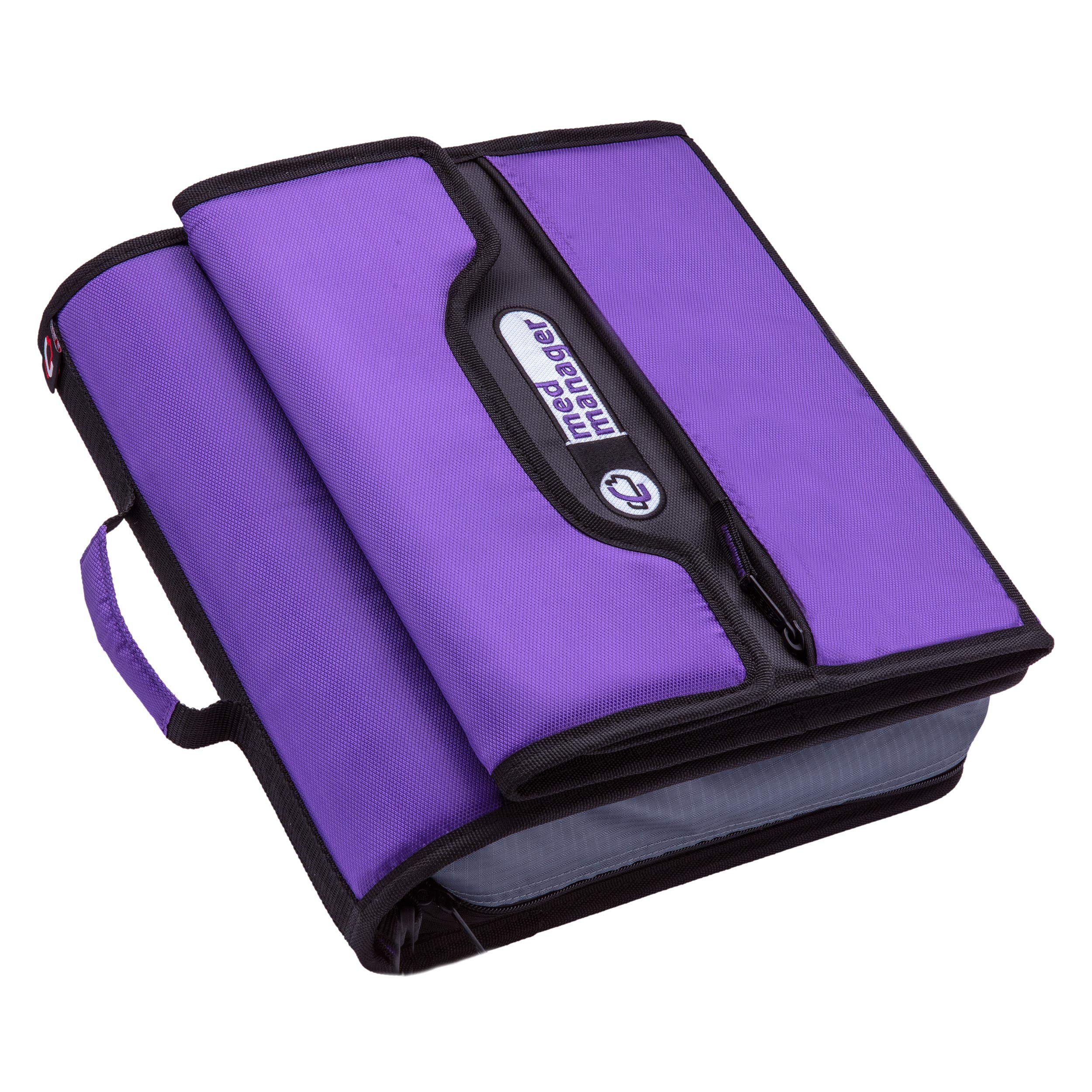 Med Manager MM-335-PUR, organizzatore medico, portatile, 30 x 30 x 10 cm, viola