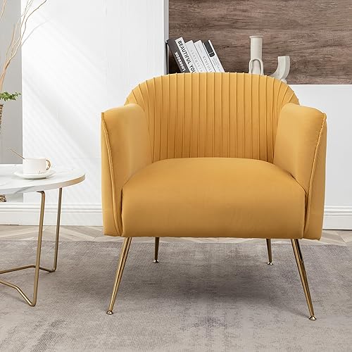 Miniatura 4 de Container Furniture Direct Sillas decorativas de terciopelo contemporáneas para sala de estar, dormitorio y entrada, sillón moderno con elegantes