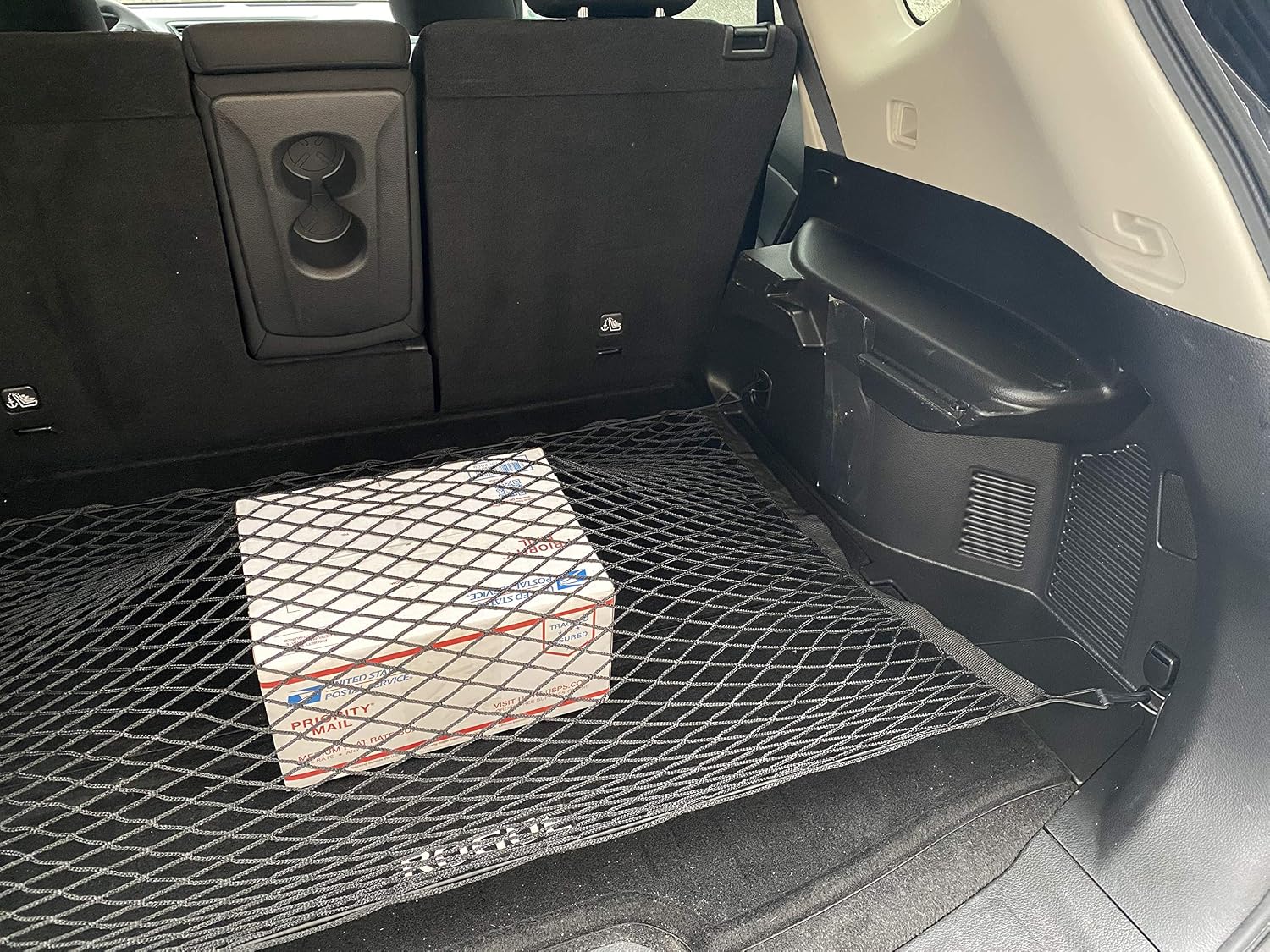 Floor Style Trunk Mesh Cargo Net for Nissan Rogue 2014 - 2023 - Car Accessories - Premium Trunk Organizers and Storage -Cargo Net for Crossover - Vehicle Carrier Organizer for Nissan Rogue