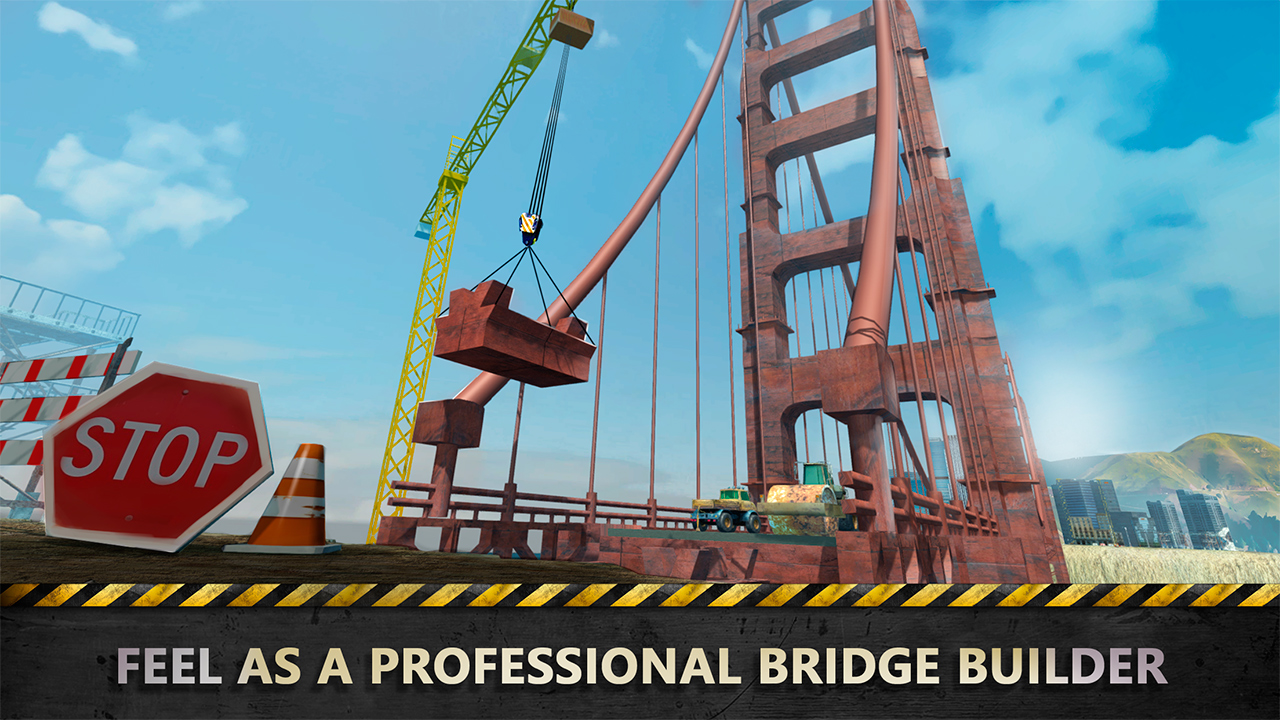 Golden Gate Bridge Builder 3D City Construction Bridge Building