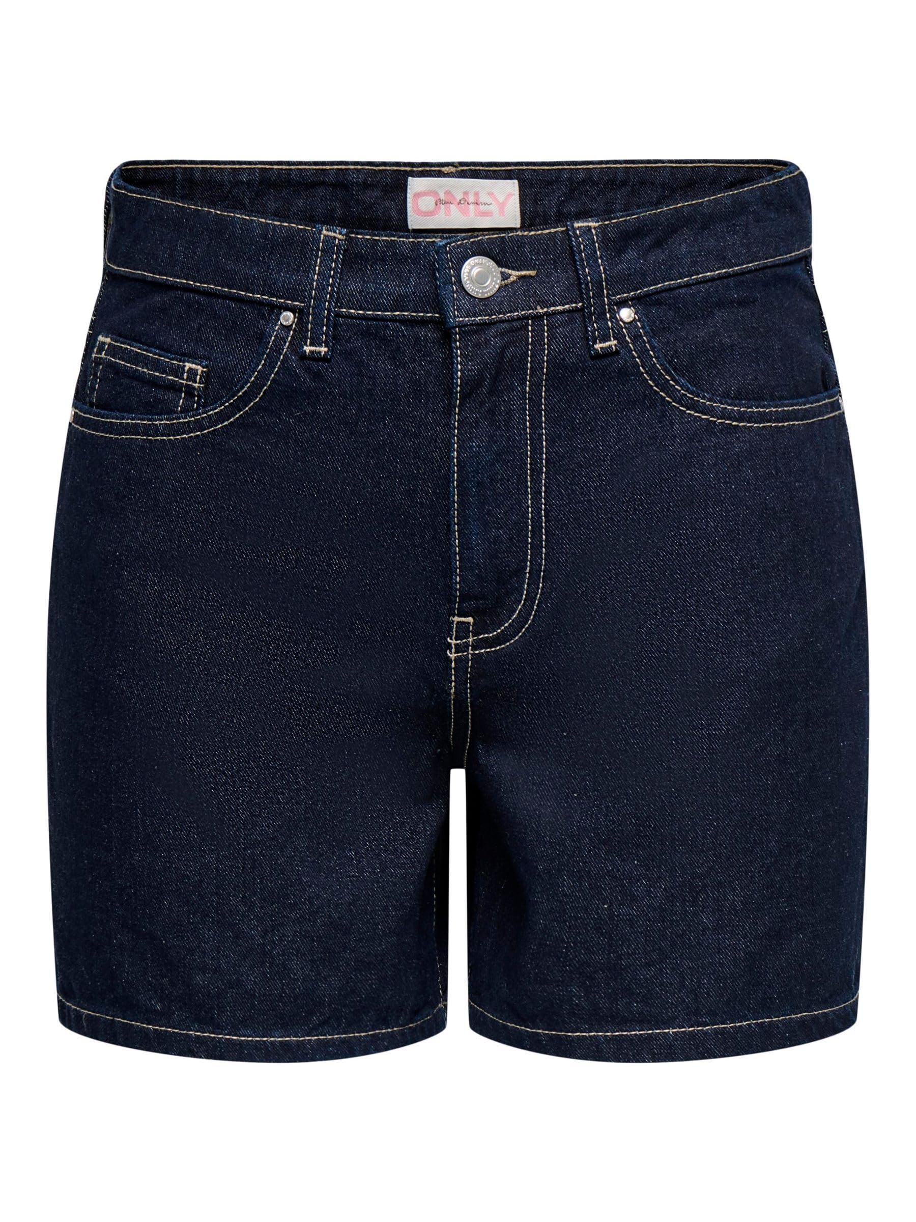 ONLY Jeansshorts Dark Blue Denim Rinse