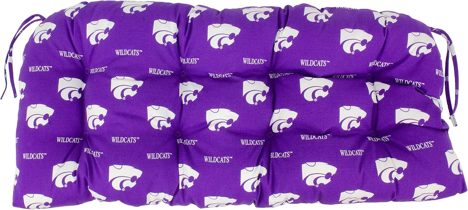 College Covers Comfy Loveseat Settee Cushion, 46 in x 20 in x 3 in, Kansas State Wildcats