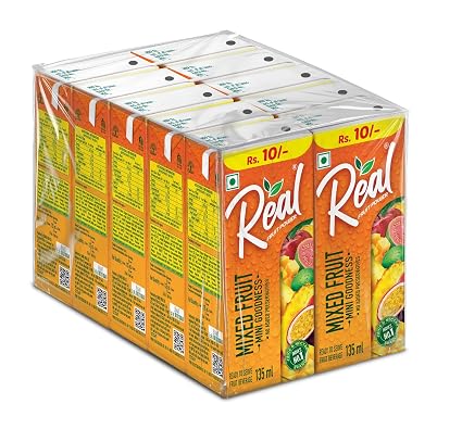 Real Mixed Fruit Juice- 135ml x 10 | Rich In Vitamin C | No Added ...