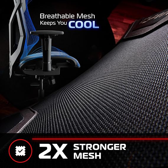 Respawn FLEXX Ergonomic Mesh Office Chair, Adjustable Seat & Arms | Breathable mesh chair with adjustable headrest, adjustable arms, seat slide & synchro-tilt for all-day work or gaming.