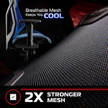 Respawn FLEXX Ergonomic Mesh Office Chair, Adjustable Seat & Arms | Breathable mesh chair with adjustable headrest, adjustable arms, seat slide & synchro-tilt for all-day work or gaming.
