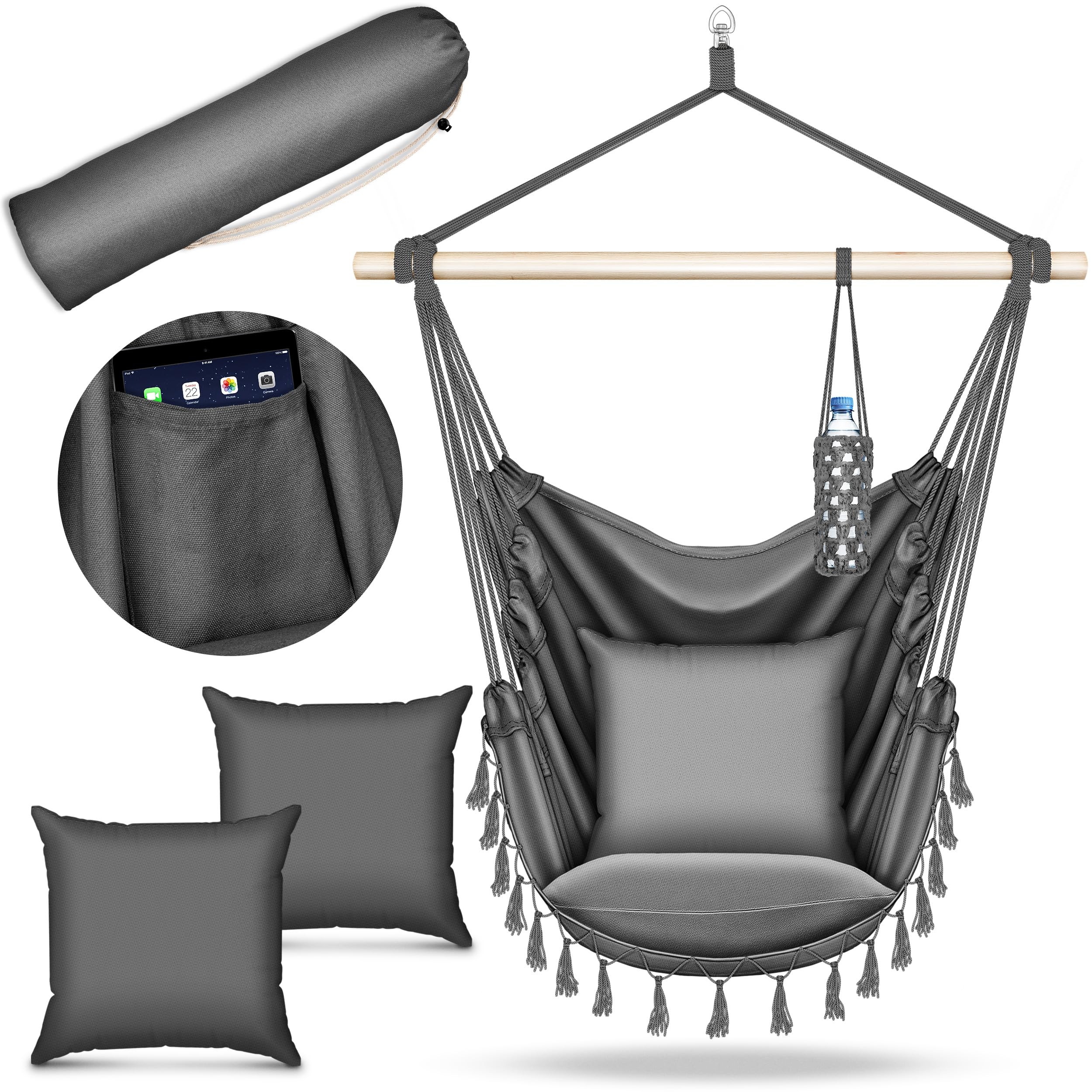 XXL Hangstoel voor 2 Personen - 185x130 Tuin Hangstoel tot 150kg - Zit