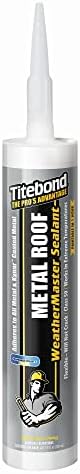 Titebond WeatherMaster Metal Roof Sealant, Gray – Premium Polymer Caulk for Aluminum, Copper, Galvanized Steel & Coated Metals, UV-Resistant – 62471, 9.5 Oz. Cartridge
