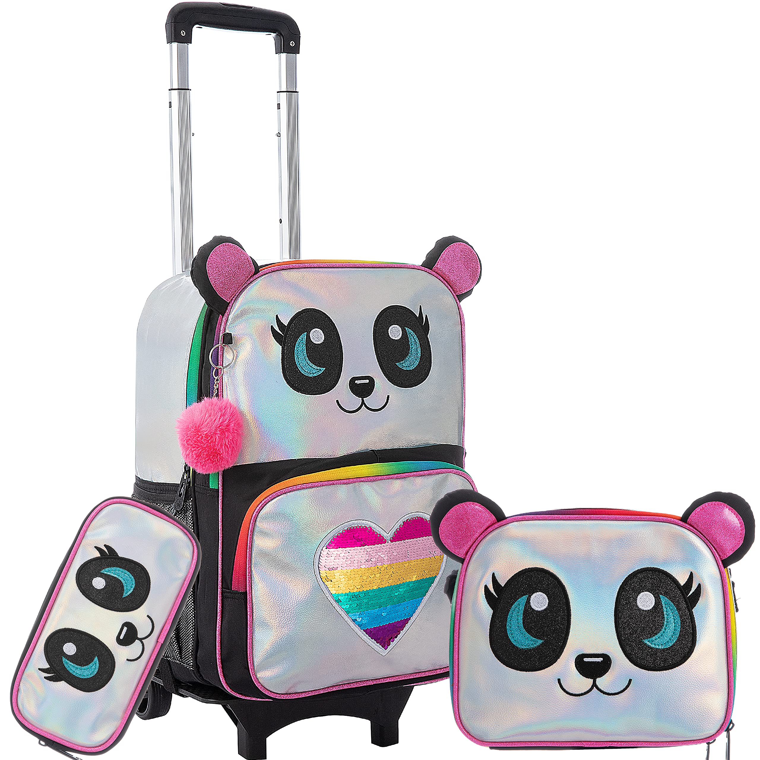 HTgroce Mochilas Escolares con Carro Mochila Escolar con Ruedas Niña Mochilas con Carrito Escolares Trolley Escolar Mochilas Escolar.