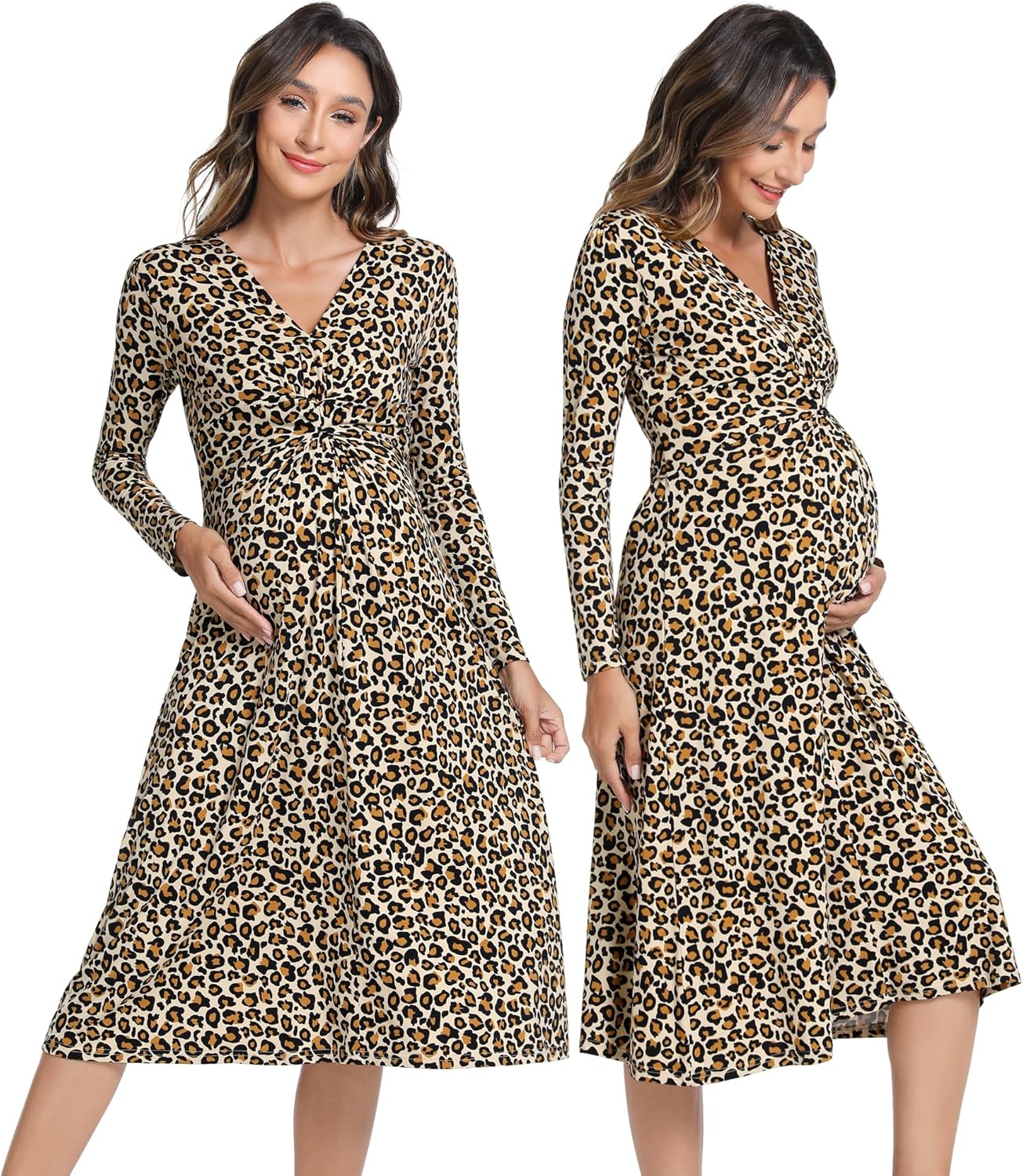 Women's Maternity Dress-Viscose Made from Bamboo Soft Casual Dress Baby Shower Pregnancy Dresses