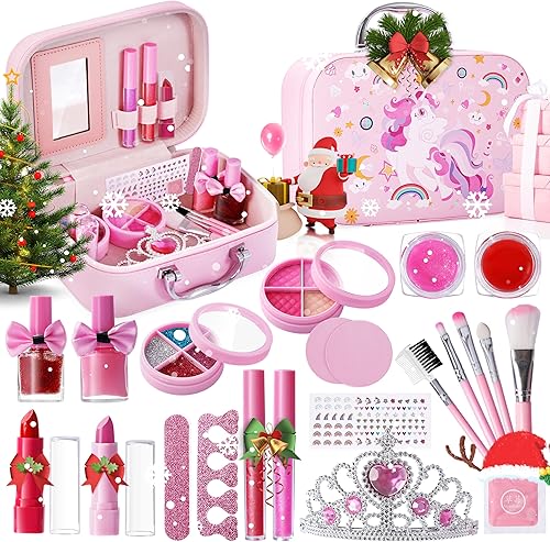 GARAYFUN Kit de maquillaje para niñas, juguetes para niñas, regalos de cumpleaños para niñas, juguetes de princesa, para niños de 5, 6, 7, 8 años,