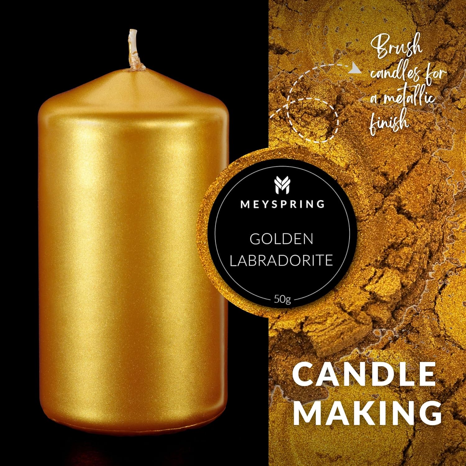 MEYSPRING Golden Labradorite Epoxy Resin Color Pigment - 50g - Mica Powder for Epoxy Resin - Image 6