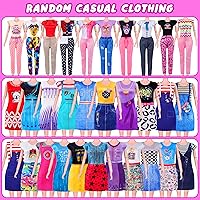Vista 5 de 342 piezas de ropa y accesorios para muñecas con muñeca, vestidos de princesa, vestidos de moda, parte superior, pantalones, trajes de baño