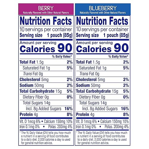 Miniatura 3 de GoGo squeeZ YogurtZ - Paquete variado de arándanos y bayas, 3 onzas (paquete de 20), aperitivos para niños hechos de yogur real y fruta, no necesita