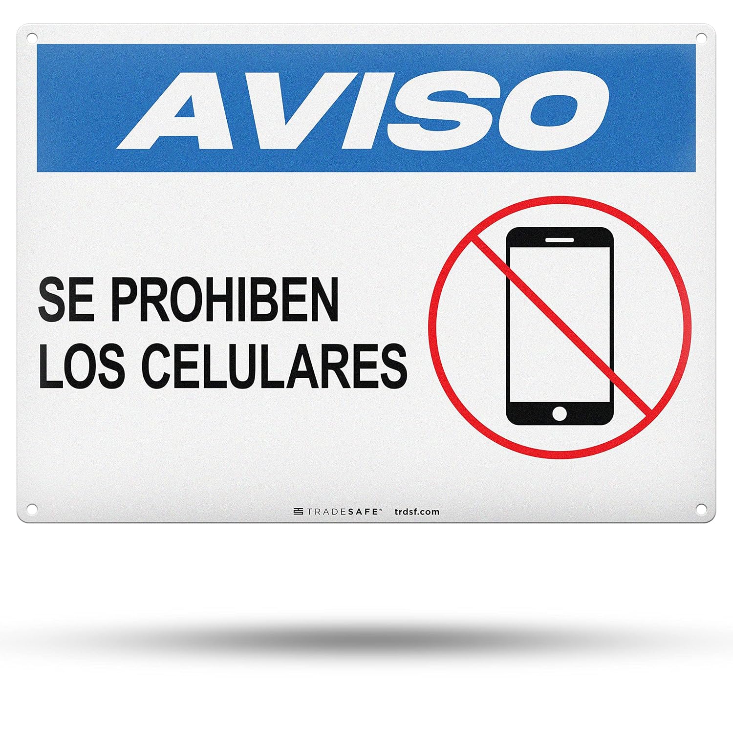 TRADESAFE This is a Drug Free Workplace Sign - Business Sign, Office Sign, Quick Install Aluminum Safety Sign, Light Reflective, UV-Resistant, Waterproof Signs for Business, 14” X 10” No Drugs Sign