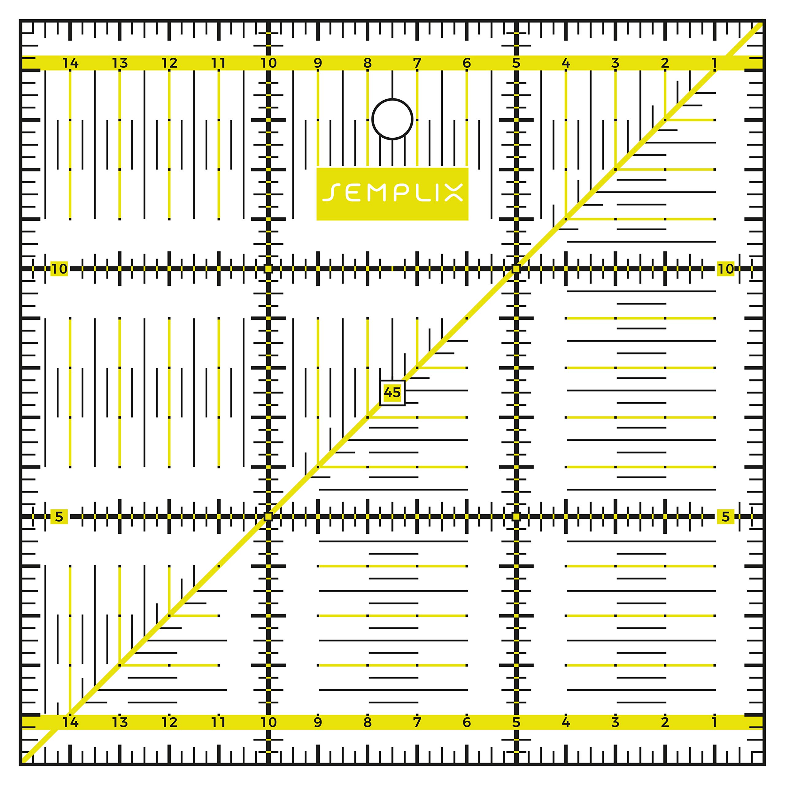 SEMPLIX Patchwork Lineal Set cm Bundle (10x45 cm, 15x60 cm, 15x30 cm, 15x15 cm, 30x30 cm) (gelb)