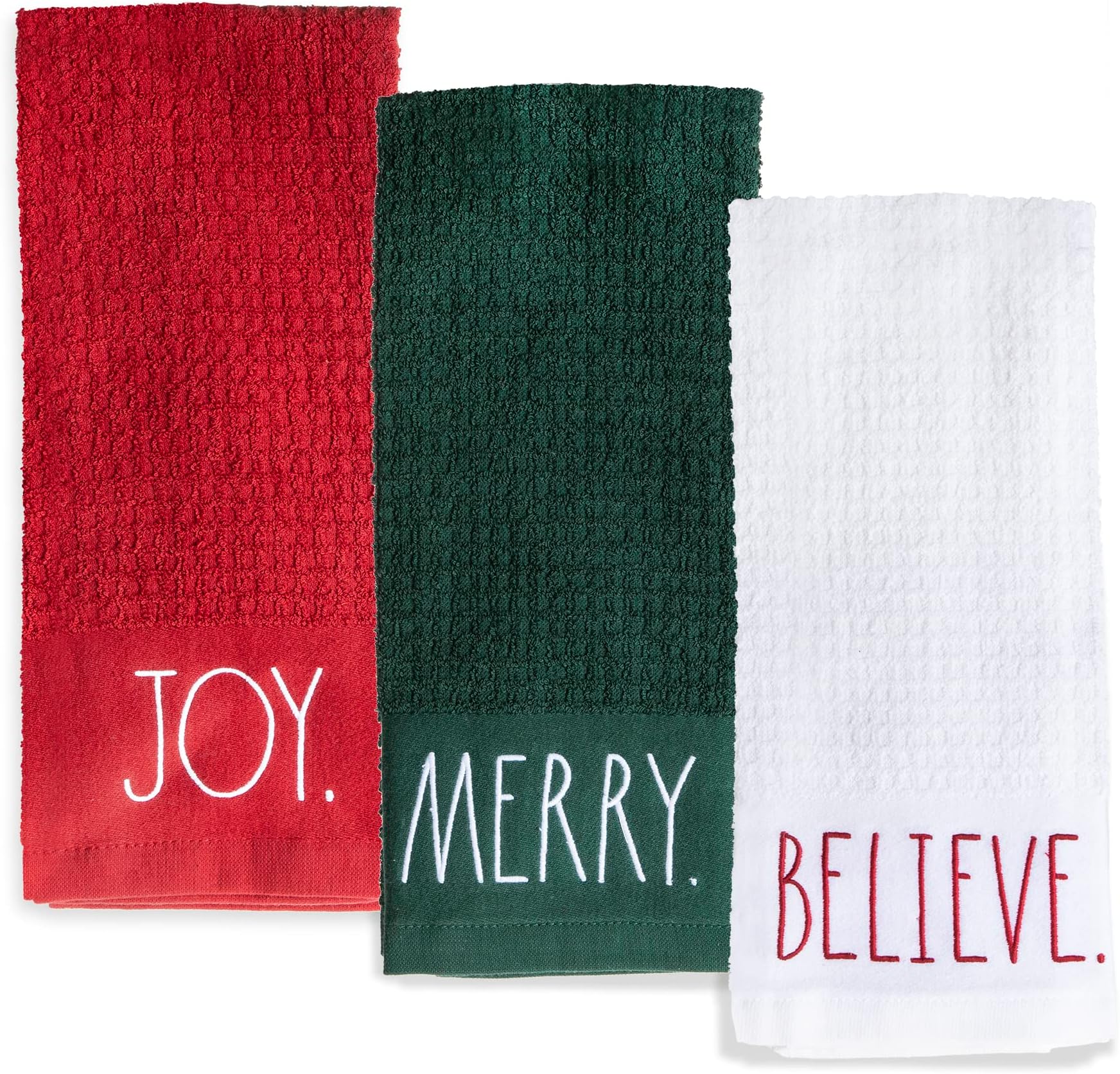 Preboun 12 Pcs Large Christmas Bathroom Hand Towels 16 x 24