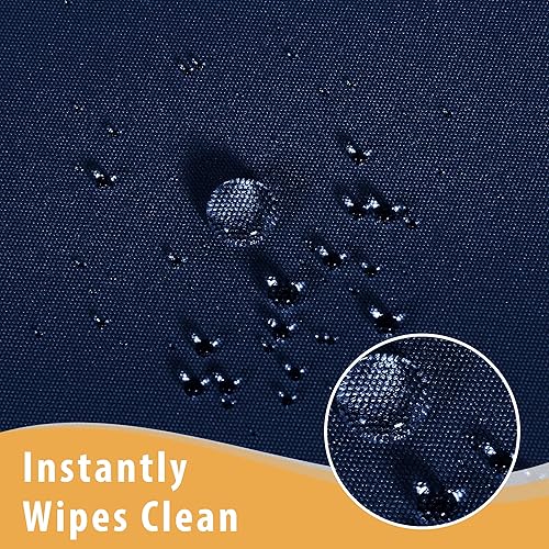 Miniatura 3 de Obstal Paquete de 2 manteles para mesas rectangulares de 6 pies, resistente al agua, lavable, tela de poliéster, protector rectangular para bodas,