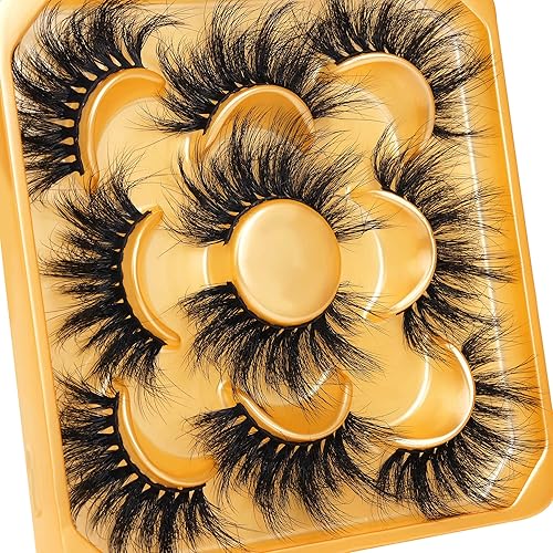 Vista 53 de Pestañas postizas de visón finas, pestañas postizas esponjosas rizadas en D, pestañas de visón sintético, 0.551 in, aspecto natural, pestañas