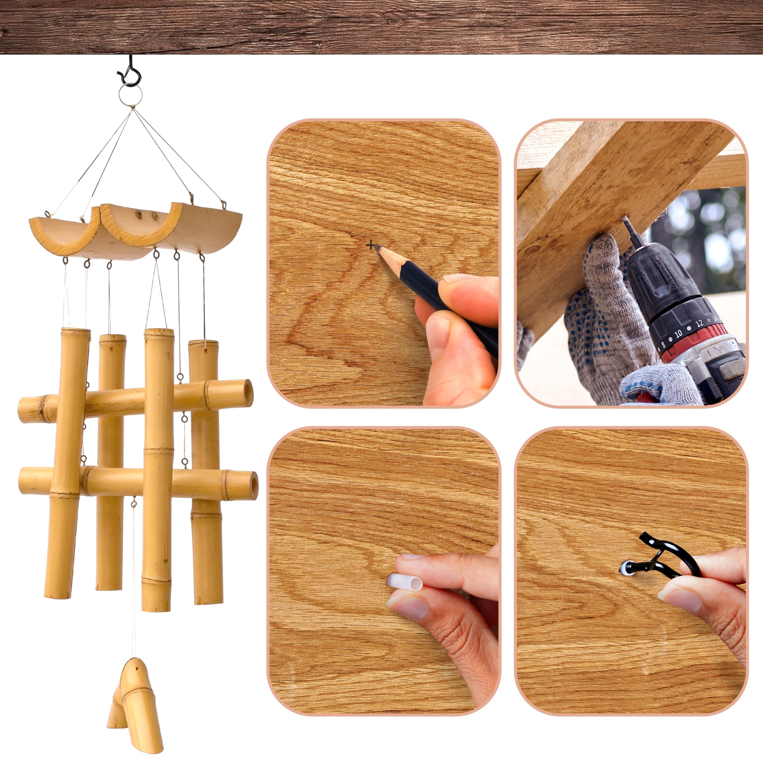 Ouxayapl 35 Stück Schraubhaken Schwarz - Edelstahl Haken Mit Sicherungsclip