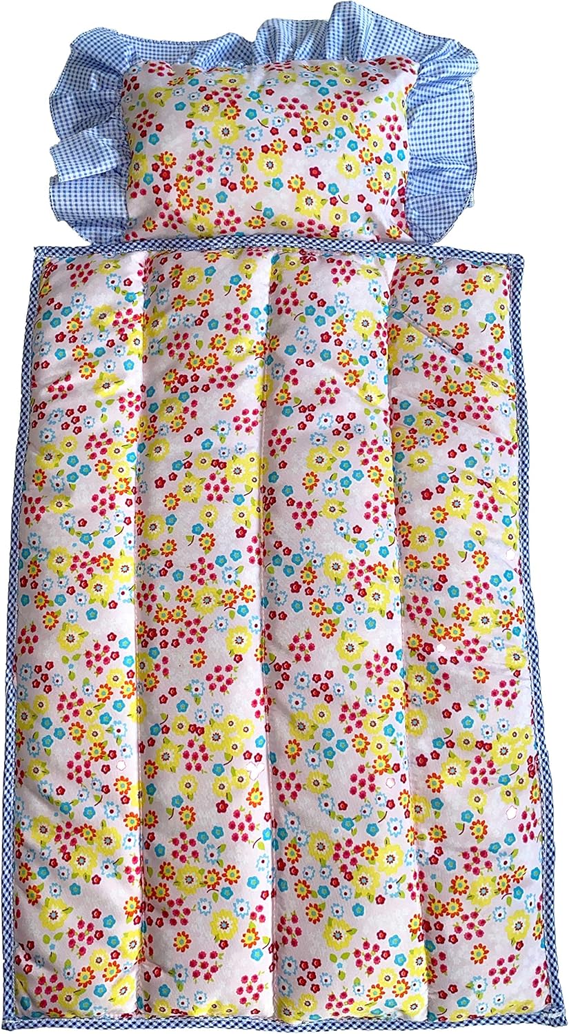 Whitney Baby Doll Bedding Set - Pillow, Blanket, Quilt for American Girl Doll