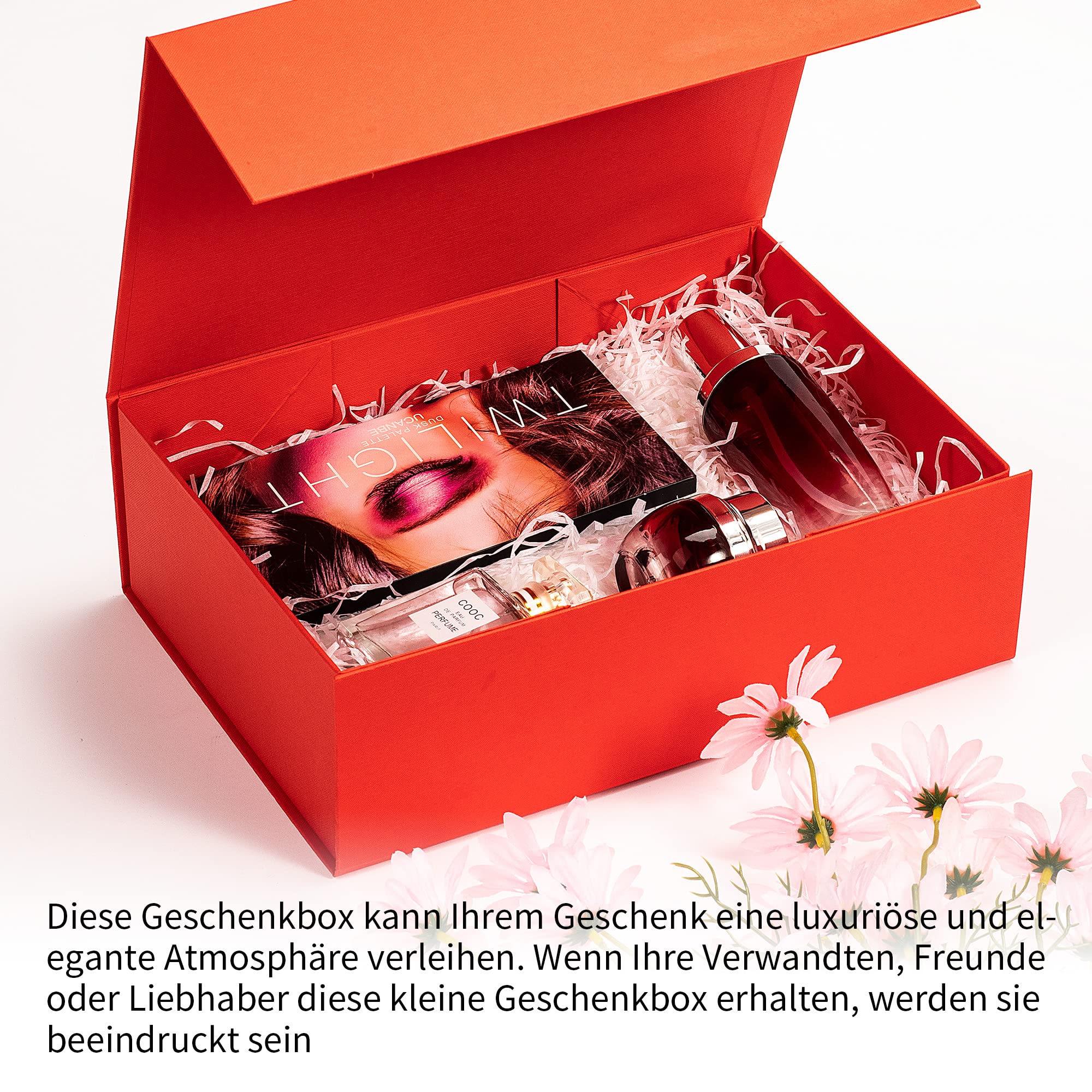 ADEL DREAM Geschenkbox, faltende Geschenkbox, Kleidung Geschenkbox, Kleidung Geschenkbox (10 stück, groß Rot)